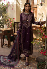 BrandsInn-3PC DHANAK EMBROIDRED SHIRT WITH COURTRAI PRINTED SHAWL AND TROUSER-BI-4252