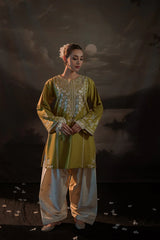 BrandsInn-2PC LAWN EMBROIDERED SHIRT WITH LAWN EMBROIDERED TROUSER-BI-226