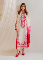 BrandsInn-3PC LAWN EMBROIDERED SHIRT WITH CHIFFON TYE&DYE DUPATTA AND TROUSER-BI-4655