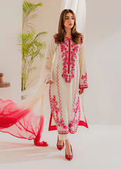 BrandsInn-3PC LAWN EMBROIDERED SHIRT WITH CHIFFON TYE&DYE DUPATTA AND TROUSER-BI-4655