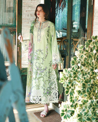 BrandsInn-3PC LAWN EMBROIDERED SHIRT WITH SILK PRINTED DUPATTA AND TROUSER-BI-4908