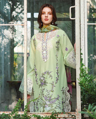 BrandsInn-3PC LAWN EMBROIDERED SHIRT WITH SILK PRINTED DUPATTA AND TROUSER-BI-4908