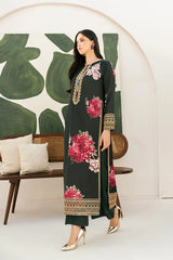 BrandsInn-3PC-SHAMOZE SILK PRINTED EMB SHIRT WITH SILK PRINTED DUPATTA AND SILK TROUSER-BI-9013