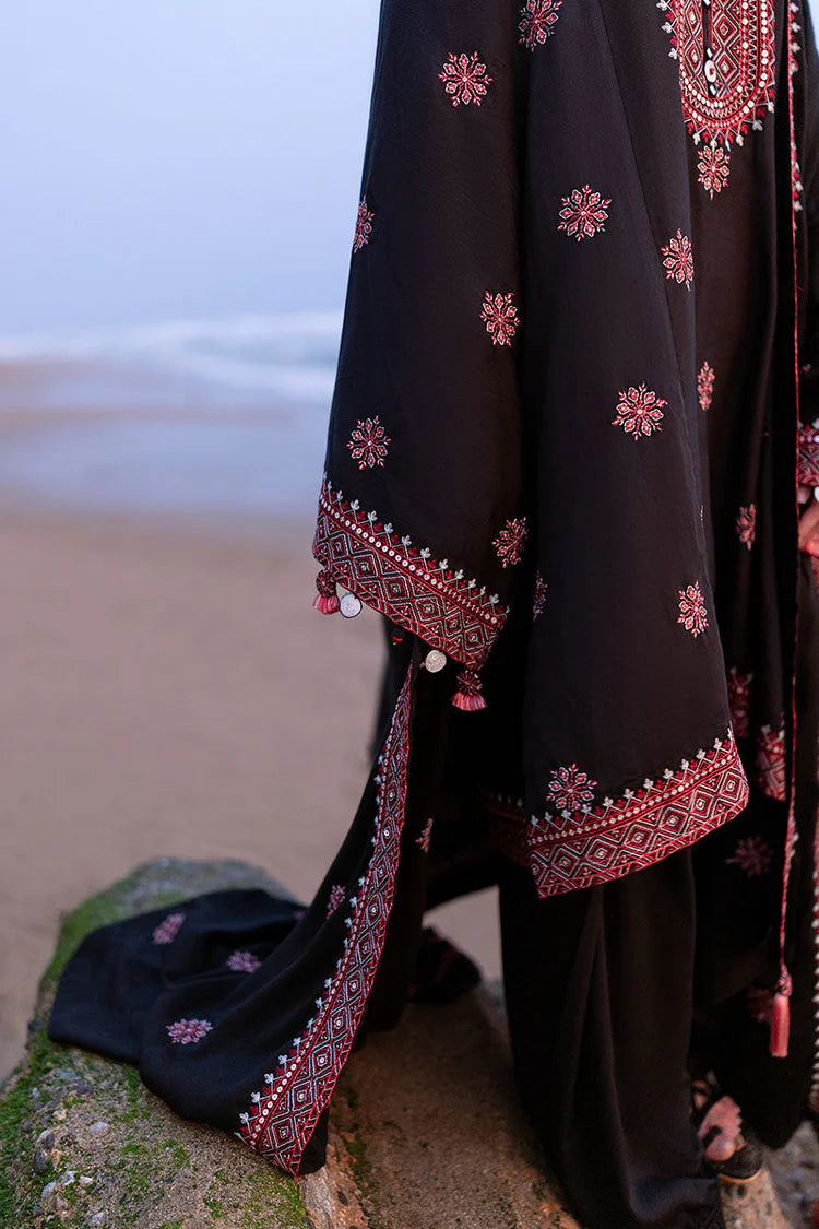 BrandsInn-3PC DHANAK EMBROIDERED SHIRT WITH DHANAK EMBROIDERED SHAWL AND TROUSER BI-4336
