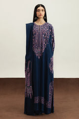 BrandsInn-3PC LAWN EMBROIDERED SHIRT WITH KHADDI NET EMBROIDERED DUPATTA AND TROUSER-BI-4676