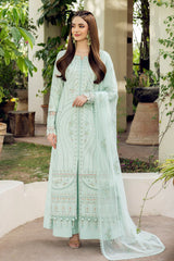 BrandsInn-3PC LAWN EMBROIDERED SHIRT WITH ORGANZA EMB DUPATTA AND TROUSER-BI-4624