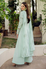 BrandsInn-3PC LAWN EMBROIDERED SHIRT WITH ORGANZA EMB DUPATTA AND TROUSER-BI-4624