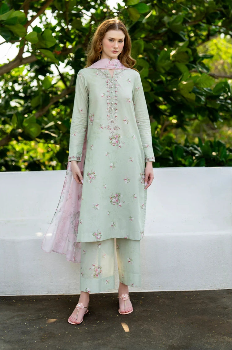 BrandsInn-3PC LAWN DIGITAL PRINTED SHIRT WITH SILK PRINTED DUPATTA AND PRINTED TROUSER-BI-035