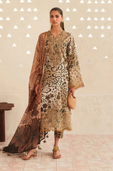 BrandsInn-3PC LAWN DIGITAL PRINTED EMB SHIRT WITH SILK PRINTED DUPATTA AND PRINTED TROUSER-BI-023