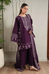 BrandsInn-3PC LAWN EMBROIDERED SHIRT WITH LAWN EMBROIDERED DUPATTA AND TROUSER-BI-4871