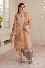 BrandsInn-3PC LAWN DIGITAL PRINTED EMB SHIRT WITH SILK PRINTED EMB DUPATTA AND PRINTED TROUSER-BI-014