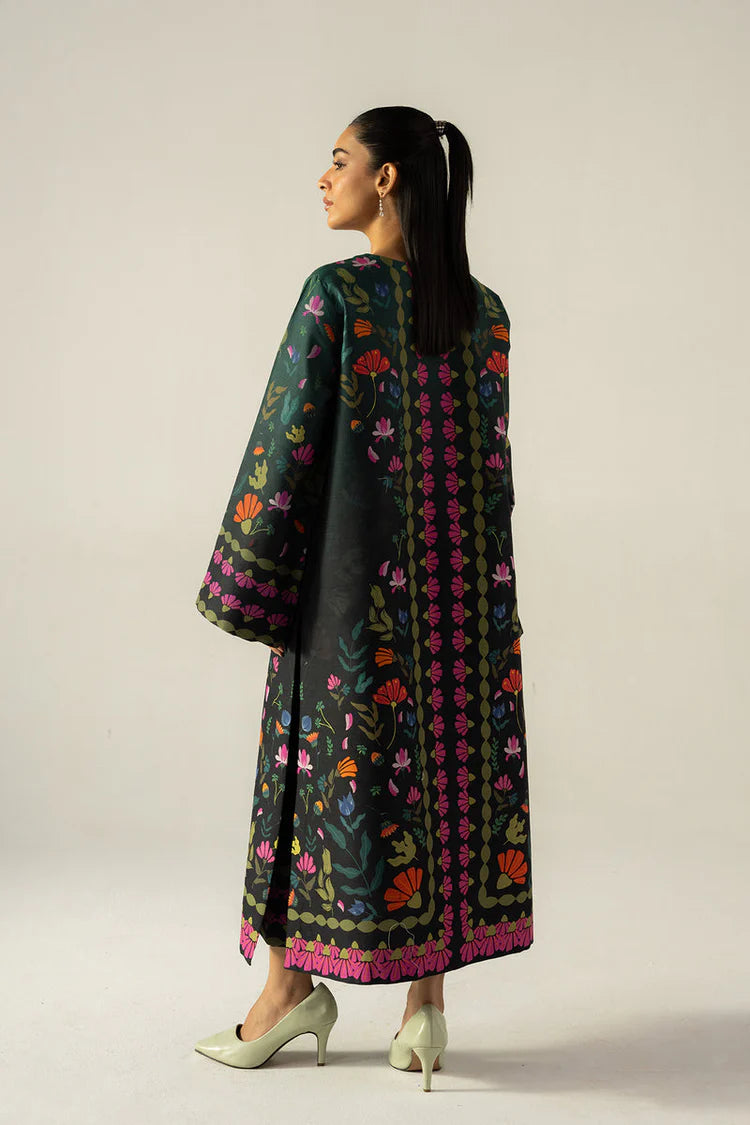 BrandsInn-2PC SHAMOZE SILK PRINTED SHIRT WITH SHAMOZE SILK PRINTED TROUSER-BI-