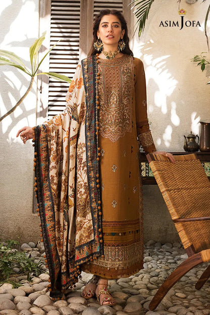 BrandsInn-3PC LAWN EMBROIDERED WITH MONARK PTINT DUPATTA & TROUSR-BI-214