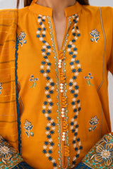 BRANDSINN-3PC LAWN EMBROIDERED SHIRT WITH LAWN EMBROIDERED READY TO WEAR DUPATTA-BI-05