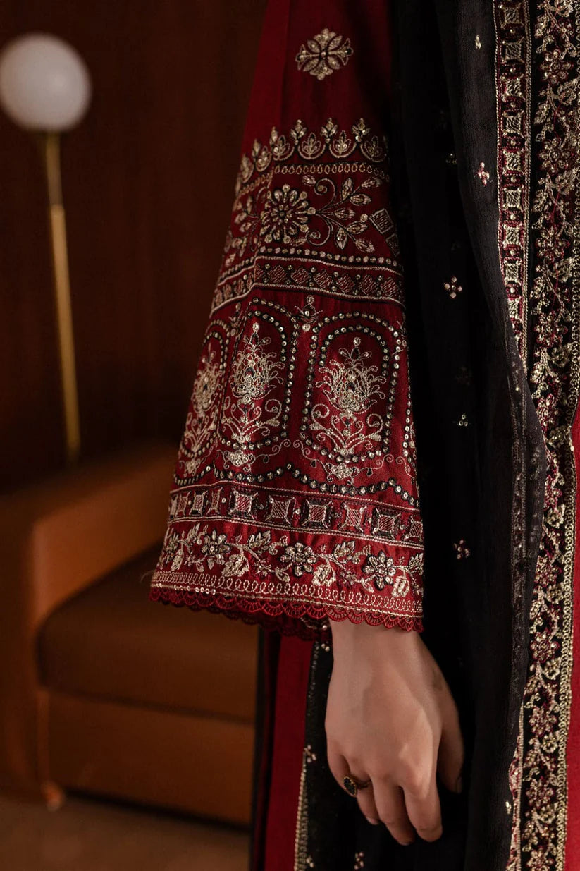 BATIK-3PC DHANAK EMBROIDERED SHIRT WITH CHIFFON EMBROIDERED DUPATTA AND EMB TROUSER-BI-4065