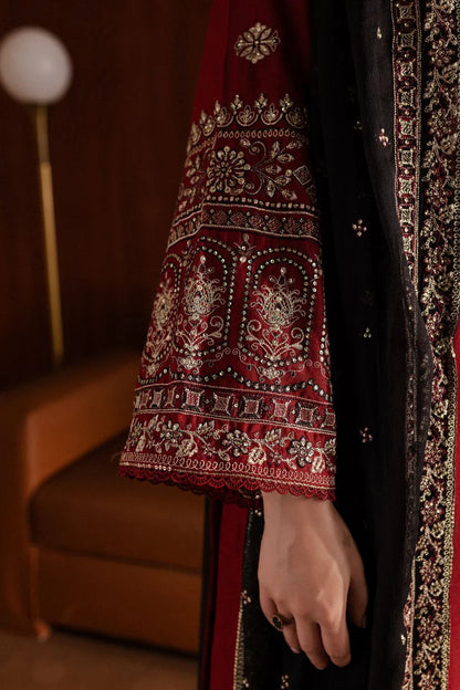 BATIK-3PC DHANAK EMBROIDERED SHIRT WITH CHIFFON EMBROIDERED DUPATTA AND EMB TROUSER-BI-4065