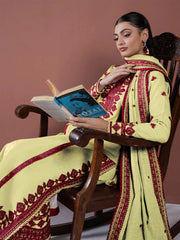 BrandsInn-3PC LAWN EMBROIDERED SHIRT WITH LAWN EMBROIDERED DUPATTA AND LAWN TROUSER-BI-369