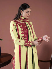 BrandsInn-3PC LAWN EMBROIDERED SHIRT WITH LAWN EMBROIDERED DUPATTA AND LAWN TROUSER-BI-369