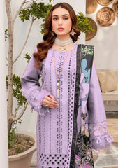 BrandsInn-3PC CHIKENKAARI LAWN EMBROIDERED SHIRT WITH MONARK PRINT DUPATTA AND TROUSER-BI-4054