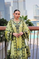 BRANDSINN-3PC KARANDI PRINTED EMBROIDERED SHIRT WITH KARANDI PRINTED EMB SHAWL & PRINTED TROUSER-BI-0123