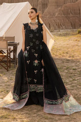 BrandsInn-3PC LAWN EMBROIDERED SHIRT WITH ORGANZA EMBROIDERED DUPATTA AND TROUSER-BI-4661