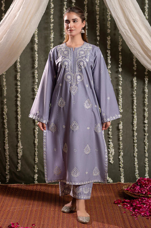 BrandsInn-2PC LAWN EMBROIDRED SHIRT WITH LAWN EMBROIDRED TROUSER-BI-269