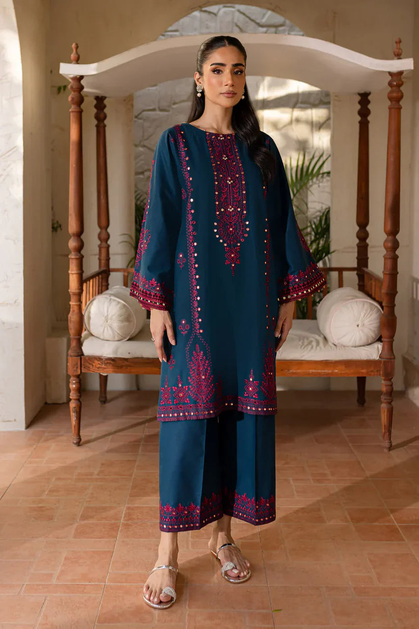 BrandsInn-2PC SEQUIN LAWN EMBROIDERED SHIRT WITH SEQUIN LAWN EMBROIDERED TROUSER-BI-3461