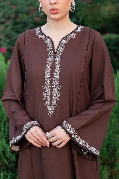 BrandsInn-2PC DHANAK EMBROIDERED SHIRT WITH DHANAK EMBROIDERED TROUSER-BI-4029