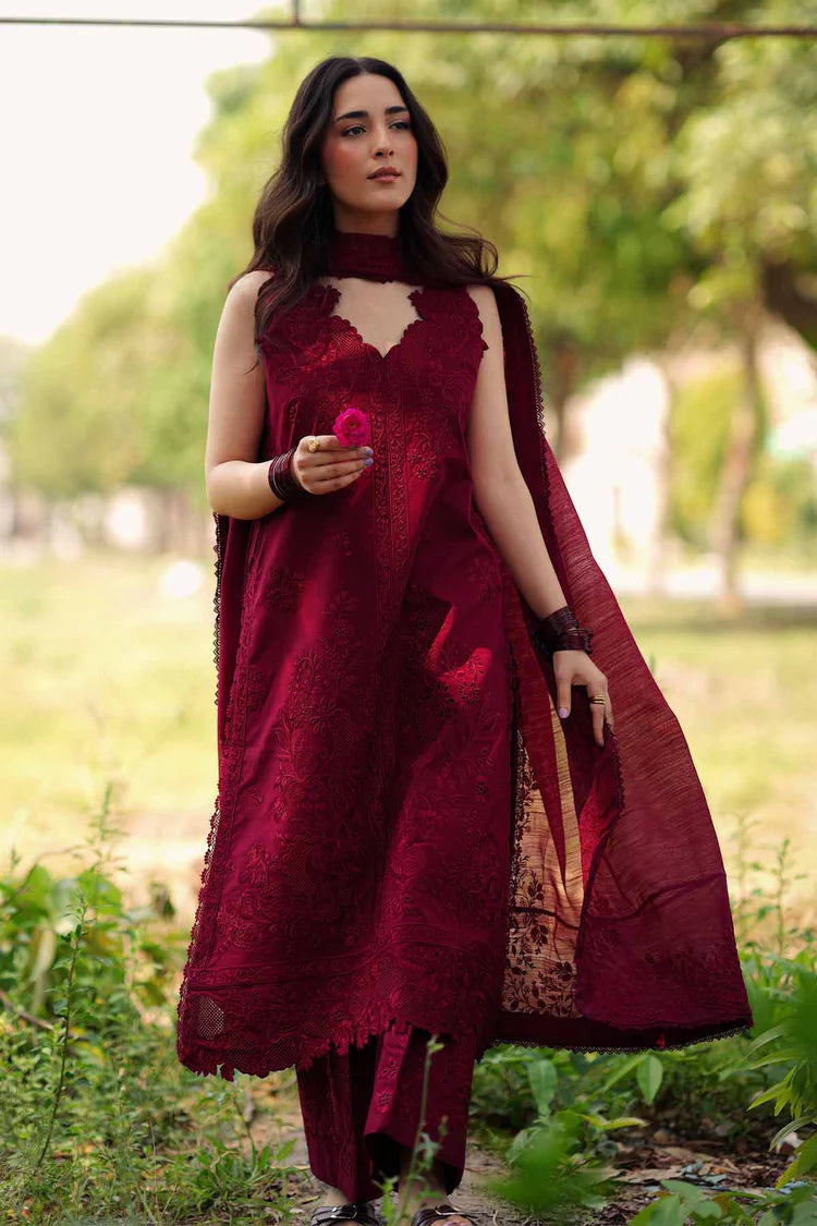BrandsInn-3PC LAWN HEAVY EMBROIDERED SHIRT WITH KHADDI NET EMB DUPATTA AND EMB TROUSER-BI-4890