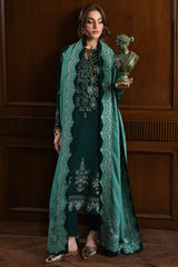 BrandsInn-3PC KARANDI EMBROIDERED SHIRT WITH DHANAK EMBROIDERED SHAWL AND TROUSER-BI-4332