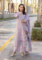 BrandsInn-3PC LAWN EMBROIDERED SHIRT WITH MONARK PRINT DUPATTA AND TROUSER-BI-295