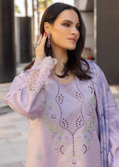 BrandsInn-3PC LAWN EMBROIDERED SHIRT WITH MONARK PRINT DUPATTA AND TROUSER-BI-295