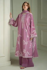 BrandsInn-3PC LAWN EMBROIDERED SHIRT CHIFFON EMBROIDRERD DUPATTA & TROUSER-BI-4501