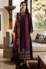 BrandsInn-3PC LAWN EMBROIDERED SHIRT WITH KHAADI EMBROIDERED DUPATTA & TROUSER-BI-4504