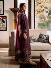 BrandsInn-3PC LAWN EMBROIDERED SHIRT WITH KHAADI EMBROIDERED DUPATTA & TROUSER-BI-4504