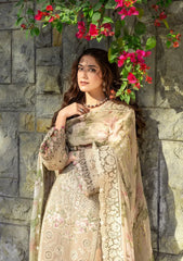 BrandsInn-3PC LAWN EMBROIDERED SHIRT WITH CHIFFON PRINTED EMBROIDERED DUPATTA AND TROUSER-BI-4808