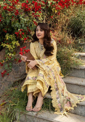 BrandsInn-3PC LAWN EMBROIDERED SHIRT WITH CHIFFON PRINTED EMBROIDERED DUPATTA AND TROUSER-BI-4801