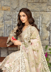 BrandsInn-3PC LAWN EMBROIDERED SHIRT WITH CHIFFON PRINTED EMBROIDERED DUPATTA AND TROUSER-BI-4808