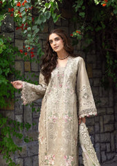 BrandsInn-3PC LAWN EMBROIDERED SHIRT WITH CHIFFON PRINTED EMBROIDERED DUPATTA AND TROUSER-BI-4808