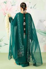 BrandsInn-3PC LAWN SEQUIN EMBROIDERED SHIRT WITH ORGANZA EMBROIDERED DUPATTA AND TROUSER-BI-4635