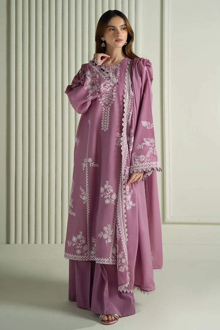 BrandsInn-3PC LAWN EMBROIDERED SHIRT CHIFFON EMBROIDRERD DUPATTA & TROUSER-BI-4501
