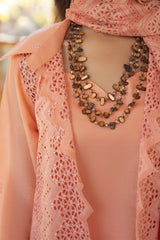 MIRAKHI-3PC LAWN LASERCUT EMBROIDERED SHIRT WITH MOARK PRINT DUPATTA-VOL-2-BI-132