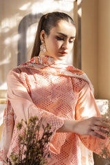 MIRAKHI-3PC LAWN LASERCUT EMBROIDERED SHIRT WITH MOARK PRINT DUPATTA-VOL-3-BI-133