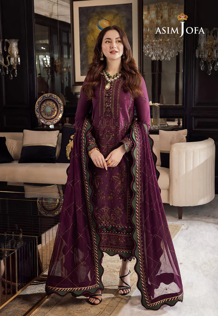 BrandsInn-3PC DHANAK EMBROIDERED SHIRT WITH DHANAK EMBROIDERED SHAWL & DHANAK TOUSER-BI-4291