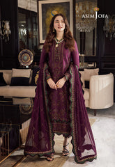 BrandsInn-3PC DHANAK EMBROIDERED SHIRT WITH DHANAK EMBROIDERED SHAWL & DHANAK TOUSER-BI-4291