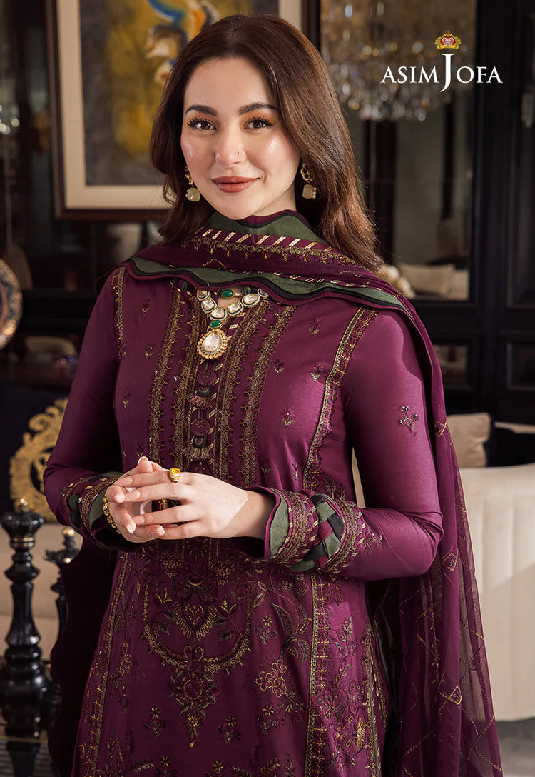 BrandsInn-3PC DHANAK EMBROIDERED SHIRT WITH DHANAK EMBROIDERED SHAWL & DHANAK TOUSER-BI-4291