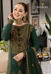 BrandsInn-3PC DHANAK SEQUIN EMBROIDRED SHIRT WITH CHIFFON EMBROIDRED DUPATTA AND TROUSER-BI-4139
