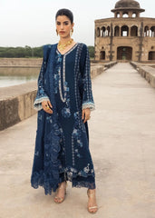 BrandsInn-3PC DHANAK EMBROIDERED SHIRT WITH CHIFFON EMBROIDERED DUPATTA AND EMB TROUSER -BI-5156