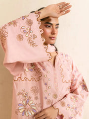 BrandsInn-3PC DHANAK EMBROIDERED SHIRT WITH DHANAK EMBROIDERED SHAWL AND TROUSER-BI-5298