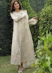 BrandsInn-3PC LAWN CHIKAANKARI EMBROIDERED SHIRT WITH KHAADI NET EMBROIDERED DUPATTA AND TROUSER -BI-4730